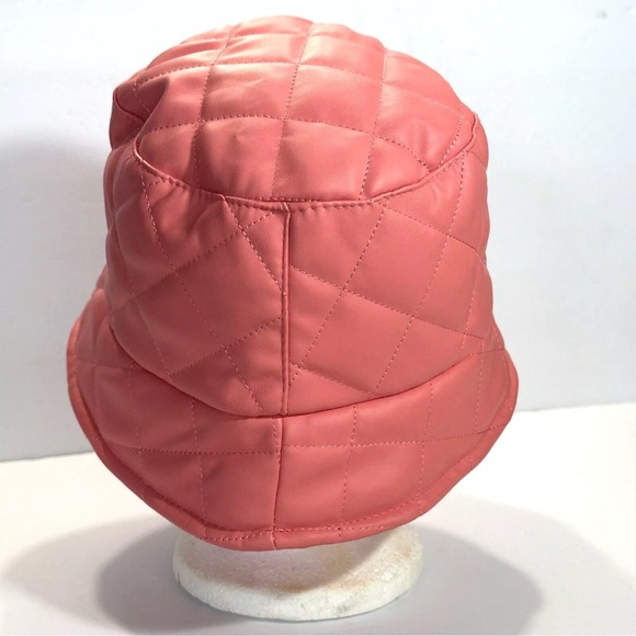 Aqua Pink Bucket Hat Quilted Bloomingdale’s Exclusive Adult One Size New - Picture 5 of 11
